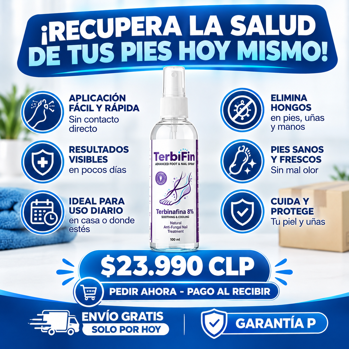 FungiStop™ Spray 8% Anti-Hongos Pies Uñas