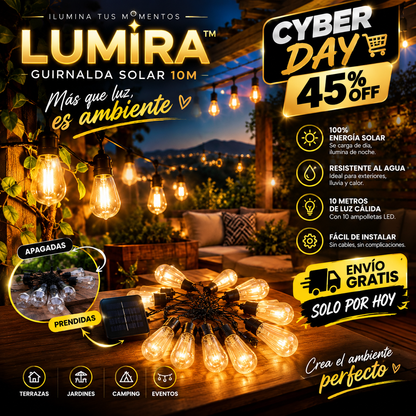 LUMIRA™ Guirnalda Solar 10M 10 Ampolletas