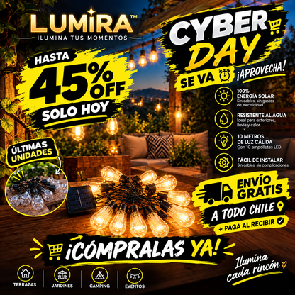LUMIRA™ Guirnalda Solar 10M 10 Ampolletas